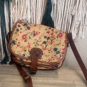 Floral Canvas Crossbody Bag